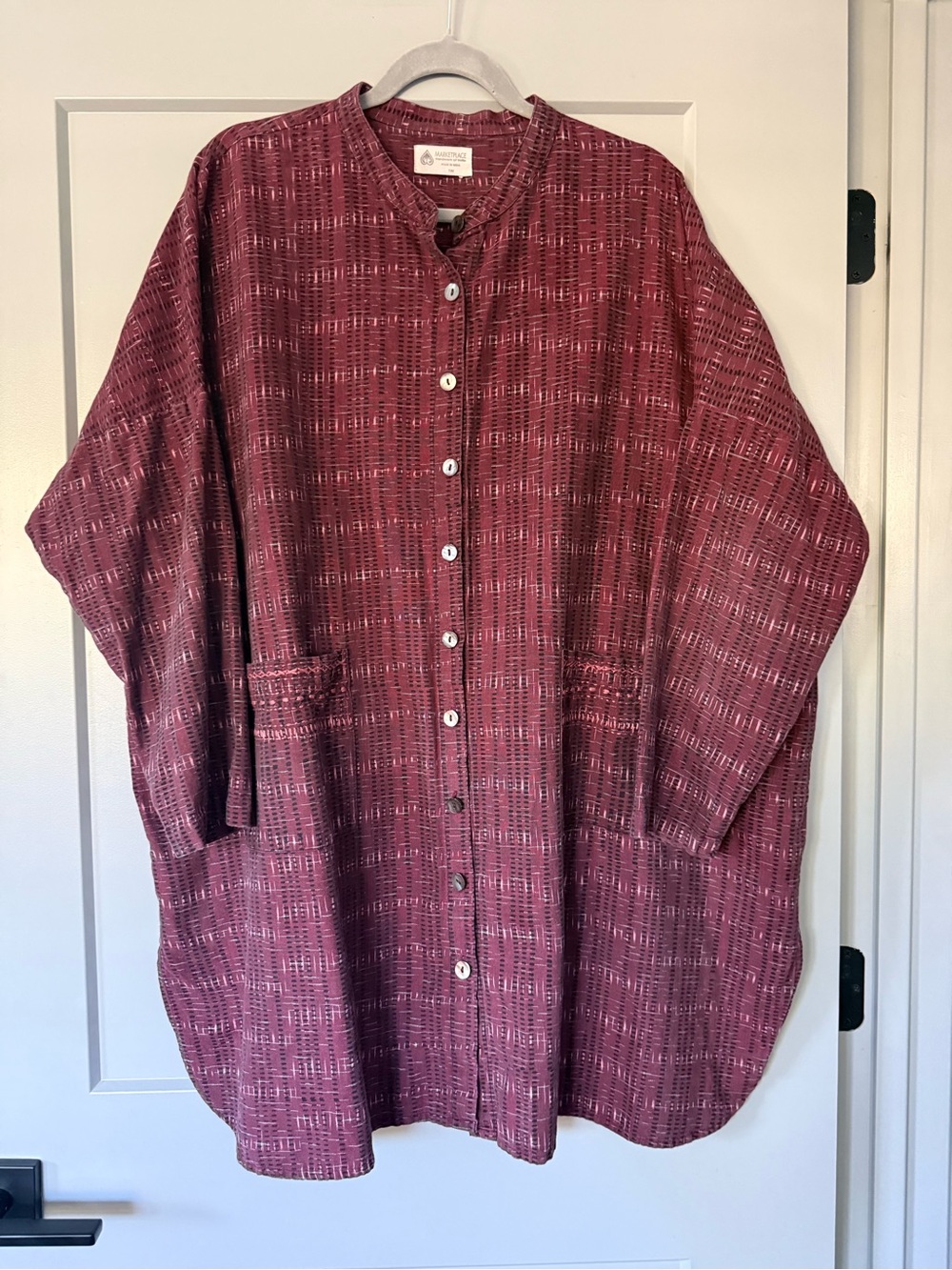 Marketplace Handwork of India Oversized Boho Shirt Tunic Size 1X